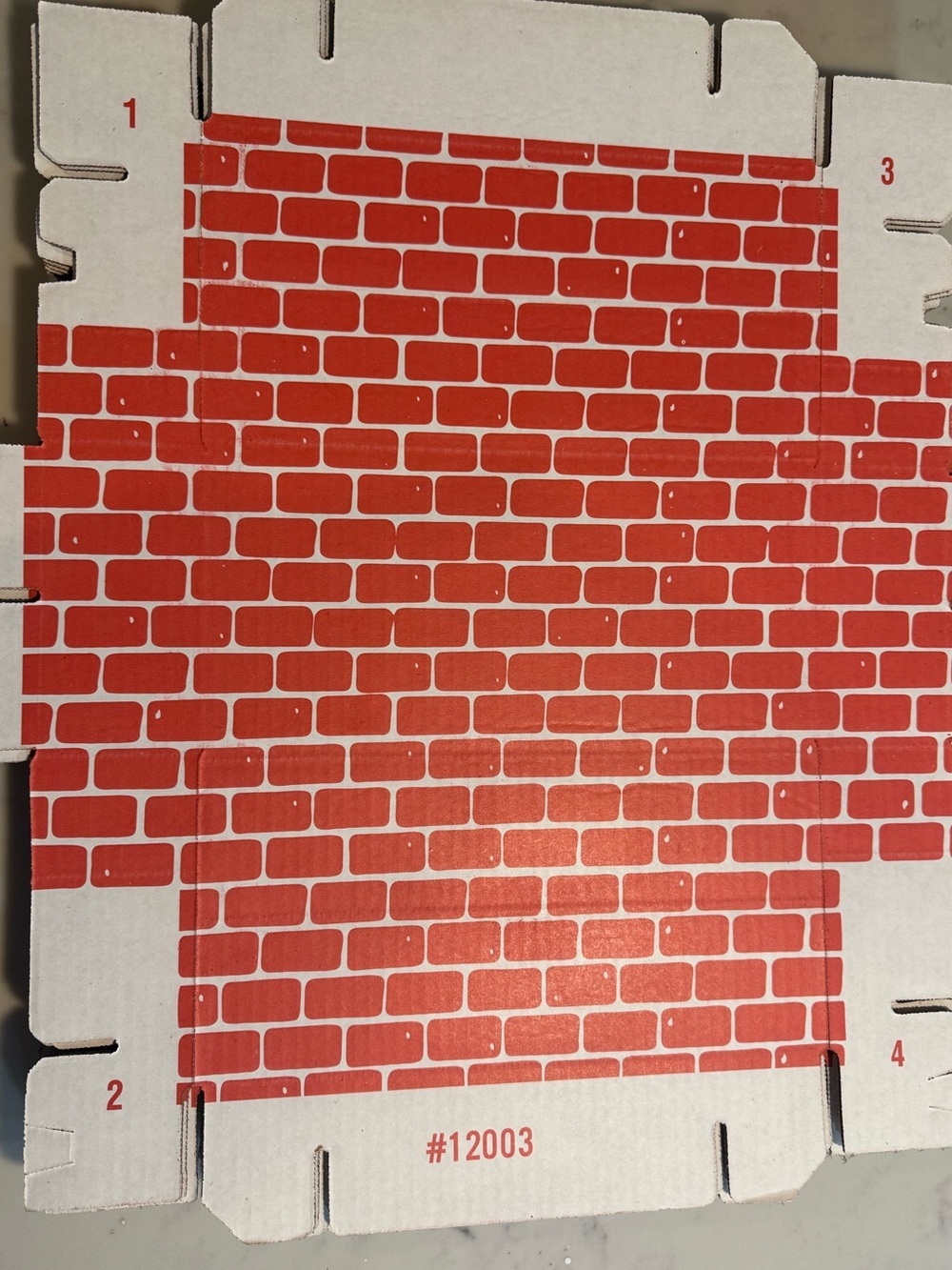 Set of 16 Edushape cardboard red bricks for building or pretend play, durable